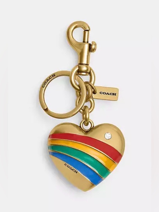 Coach Accessories - Coach *NWT* Heart Rainbow Bag Charm